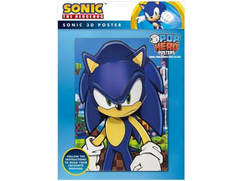 Sonic The Hedgehog (Sonic) 3D Poster (Popheads)