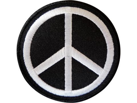 Iron On/Sew On Peace Sign Cloth Patch Embroidered Badge 