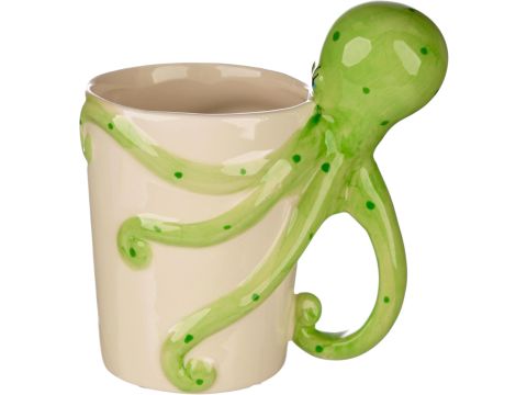 Lisa Parker Cartoon Octopus Handle Ceramic Mug 