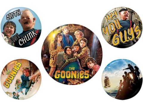 The Goonies Treasure 5 Piece Button Badge Set