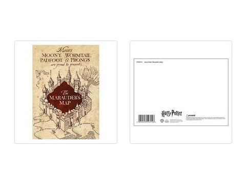 HARRY POTTER (MARAUDER'S MAP) POSTCARD PRINT A6 (1 CARD SUPPLIED)