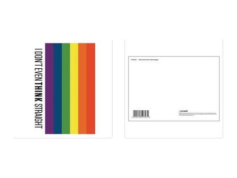 PRIDE (THINK STRAIGHT) POSTCARD PRINT A6 (1 CARD SUPPLIED)