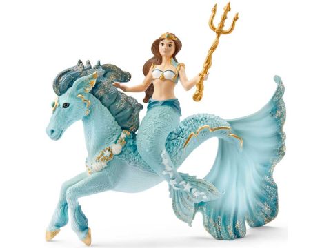 SCHLEICH MERMAID EYELA ON UNDERWATER HORSE