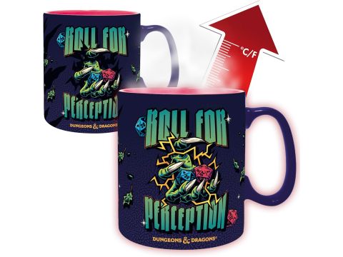ABYSTYLE Dungeons & Dragons Roll for Perception Heat Change Ceramic Novelty Coffee & Tea Mug