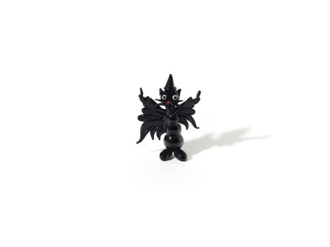 GLASS SCARY CAT ORNAMENT