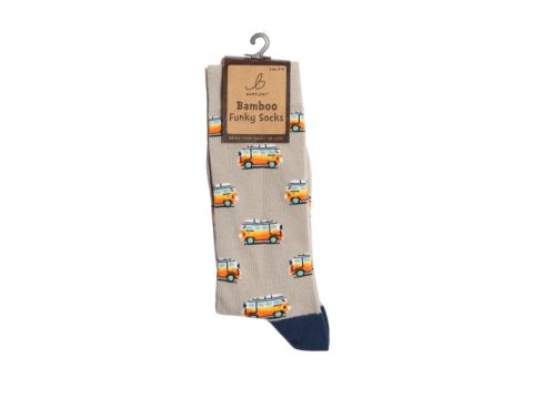 Mens Funky Bamboo Socks - Surfer Bus 