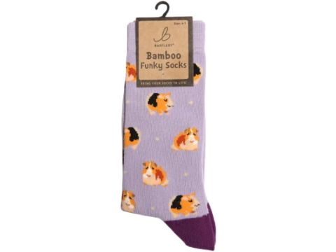 Ladies Funky Bamboo Socks Guinea Pig Size 4-7 