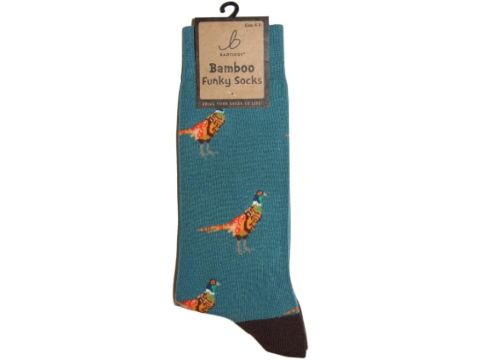 Bartleby Mens Funky Bamboo Socks Golden Pheasant Size 6-11