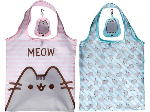 Foldable Reusable Shopping Bag - Pusheen Cat Design (1 SUPPLIED)
