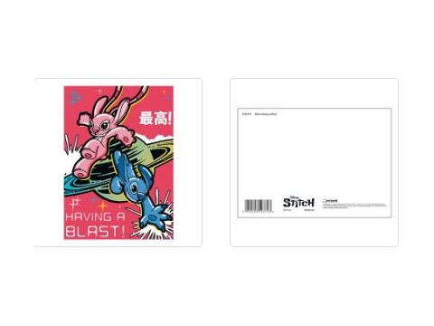 STITCH (HAVING A BLAST) POSTCARD PRINT A6 (1 CARD SUPPLIED)