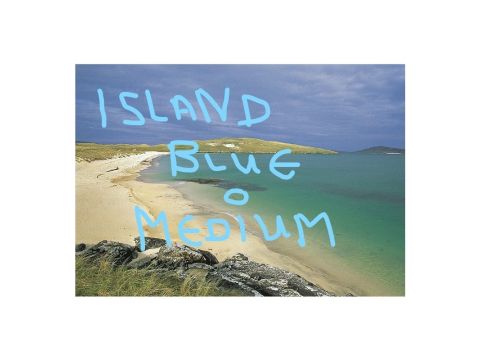 Postcard Island Blue Medium
