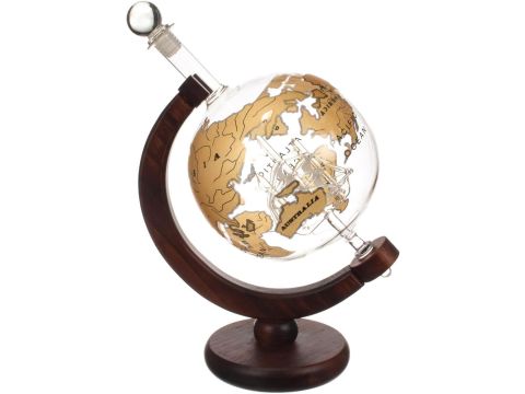 Nauticalia Gold Globe Ship Decanter 