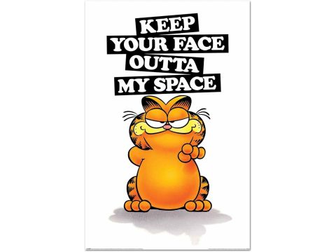  Garfield Poster Keep Your Face Outta My Space Funny Poster Iconic Wall Decoration 61 x 91.5 cm 