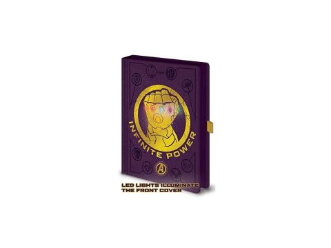 Avengers Infinity War Premium LED Notebook A5 Infinity Gauntlet Pyramid Marvel sr72618
