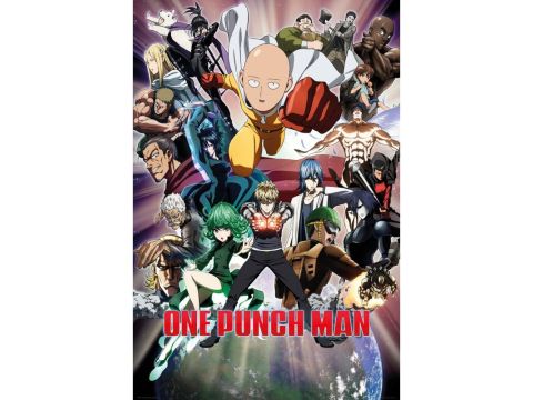 GB eye LTD, One Punch Man, Group, Maxi Poster, 61x91,5cm, Wood Various, 65 x 3.5 x 3.5 cm