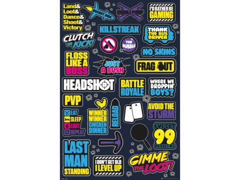 Battle Royale, Infographic, Maxi Poster