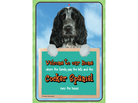 Cocker Spaniel (Blue Roan) Welcome Hang-up
