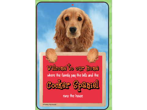 Coker Spaniel (Gold) Welcome Hang-up