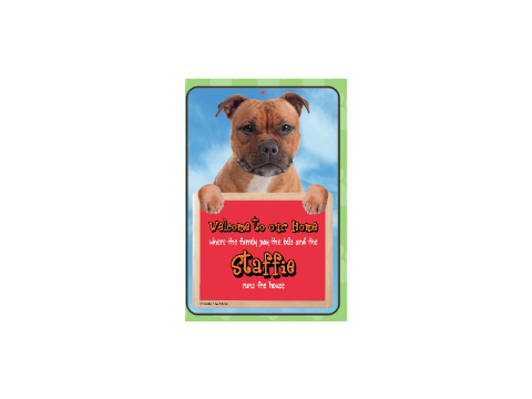 Staffordshire Bull Terrier (Red) Welcome Hang-up