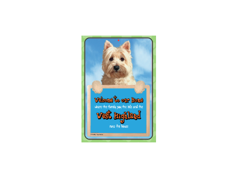 West Highland Terrier Welcome Hang-up