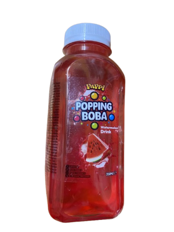 Pappi Popping Boba Watermelon Flavour Drink - 350ml