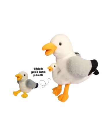Soft Seagull With Baby - Eco Alive™
