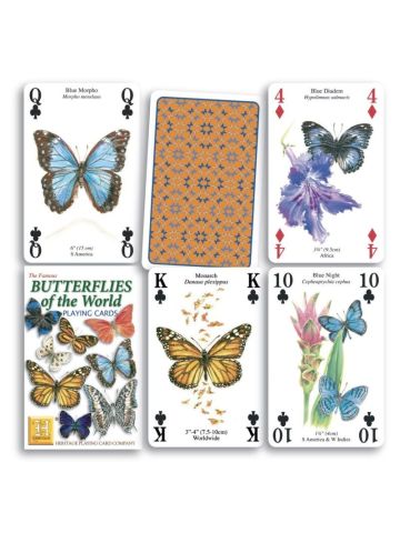 Heritage Playing Cards Butterflies of the World Playing Cards