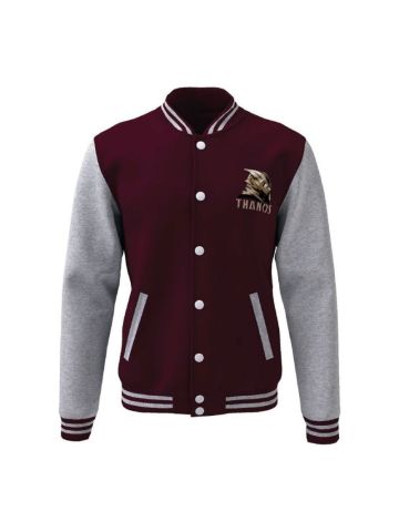 Avengers Endgame - Thanos Varsity Jacket Burgundy-Grey (XXL)