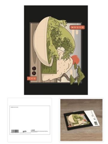 MOVE PENICL MOVE (TEA WAVE) POSTCARD PRINT A6 (1 CARD SUPPLIED)