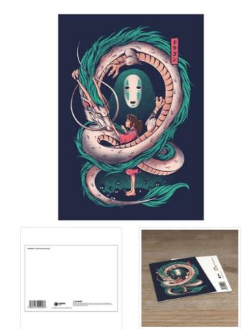 ILUSTRATA (THE GIRL AND THE DRAGON) POSTCARD PRINT A6 (1 CARD SUPPLIED)