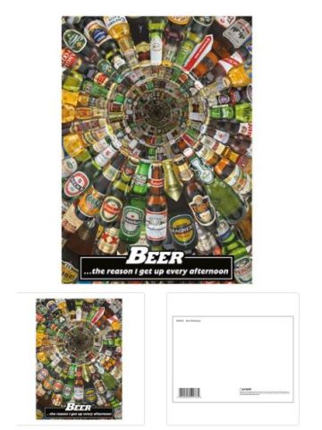 BEER - THE REASON POSTCARD PRINT A6 (1 CARD SUPPLIED)