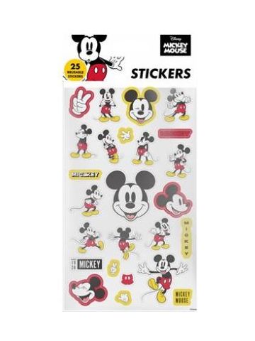MICKEY (SIMPLY BOLD) 25PC REUSEABLE PAPER STICKERS