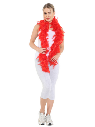 Fancy Dress Feather Boa RED