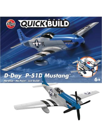 Airfix QUICKBUILD Model Aircraft Kits - D-Day P-51D Mustang