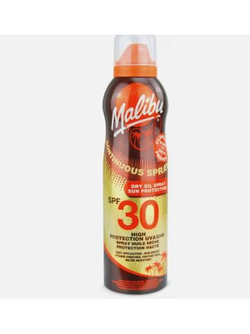 Malibu Sun SPF 30 Continuous Dry Oil Spray for Tanning