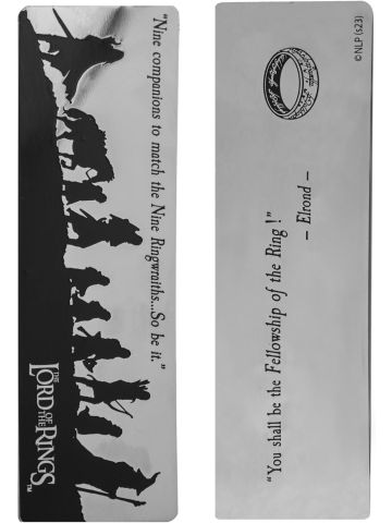 Lord of the Rings – Fellowship of the Ring Metallic Bookmark 14.8 x 4 cm – Officially Licensed