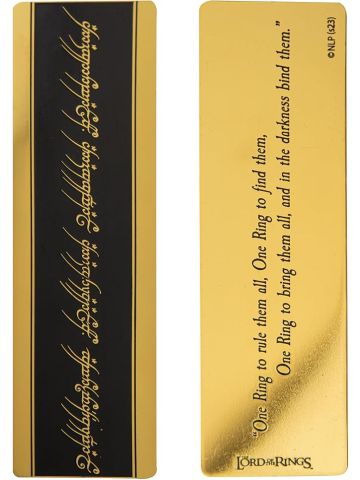 Lord of the Rings – One Ring Metallic Bookmark 14.8 x 4 cm – Officially Licensed