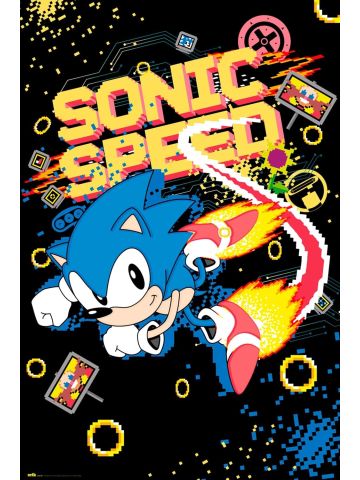 Sonic Speed Poster - 35.8 x 24.2 inches / 91 x 61.5 cm