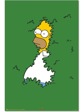 The Simpsons Poster - Homer Bushes - 36 x 24 inches / 91.5 x 61 cm