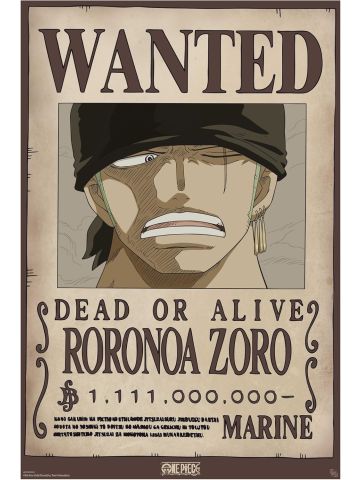 One Piece Wanted Zoro Wano 61 x 91.5cm / 24.2 x 35.8 inches Maxi Poster
