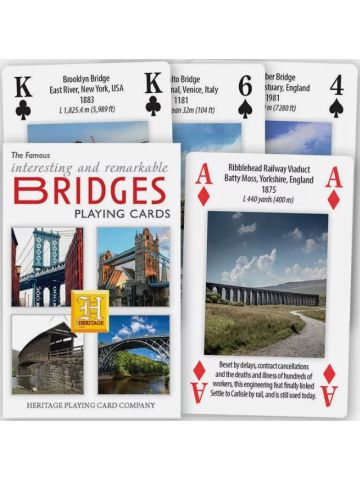 Famous Bridges Deck of 52 Playing Cards + Jokers