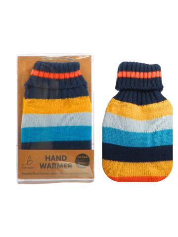 Knitted Hand Warmer - Blue Stripe