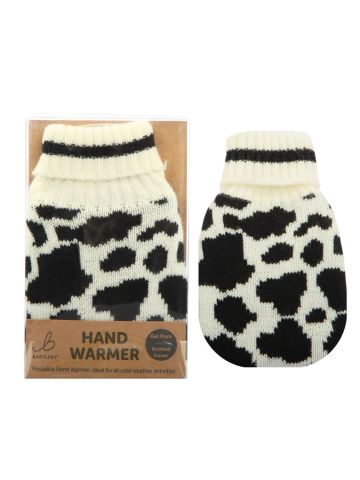 Cow Print Knitted Hand Warmer