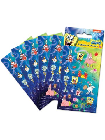 Spongebob Squarepants Blue Party Bag Stickers (Six Sheets)