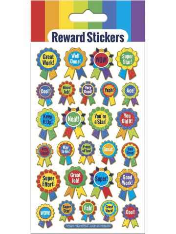 Reward Rosettes Sparkly Reusable Stickers 