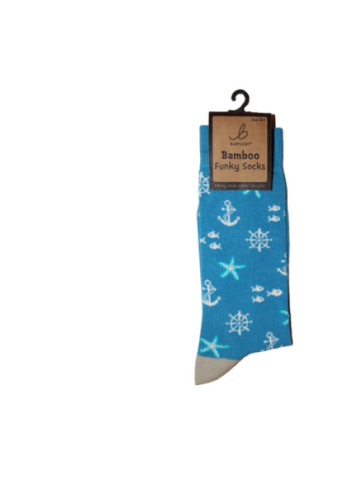 Mens Funky Bamboo Socks - Nautical