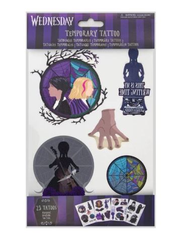 Set of 23 Wednesday Temporary Tattoos