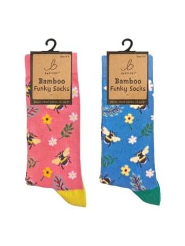Bartleby Funky Bamboo Socks - Floral Bee - Size 4-7 (1 PAIR SUPPLIED)