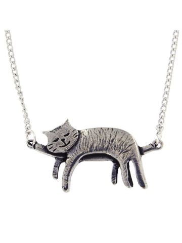Sleeping cat necklace