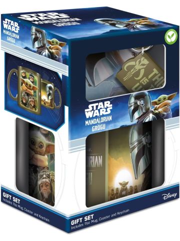 Mandalorian Grogu Gift Set Mug Coaster Keychain